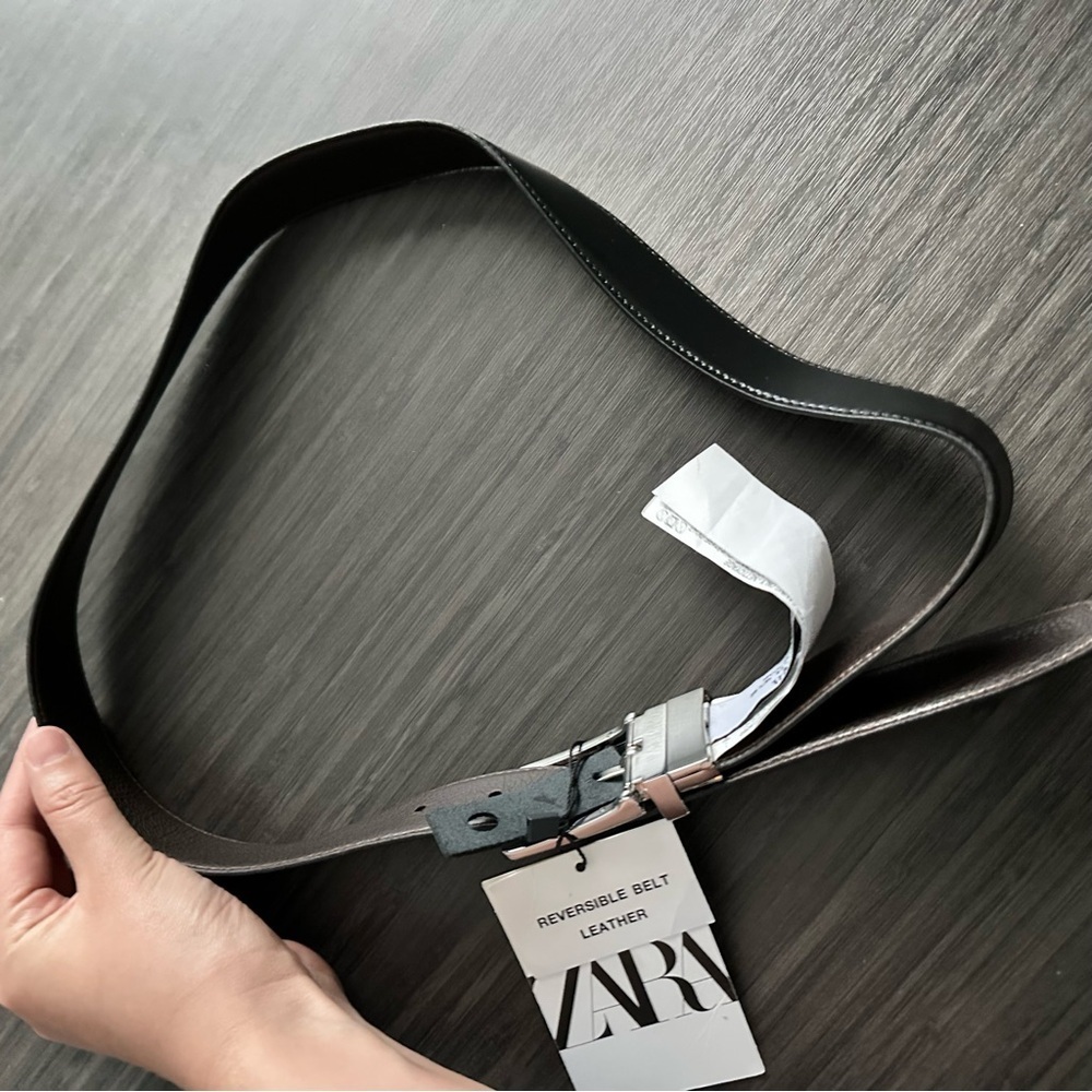 Zara Man Reversible Leather Belt - Picture 5 of 7